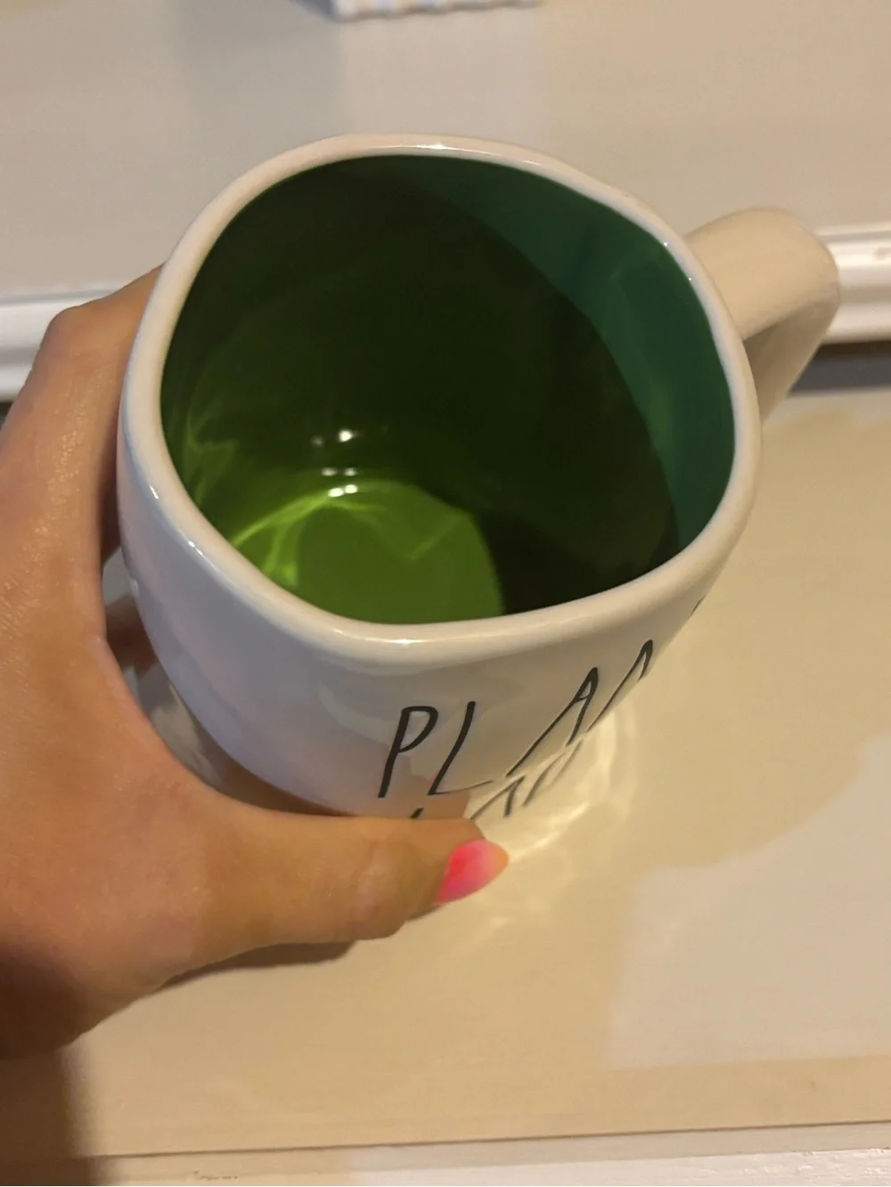 Rae Dunn “Plant Lady” mug in EUC. Pretty green inside. Artisan collection.